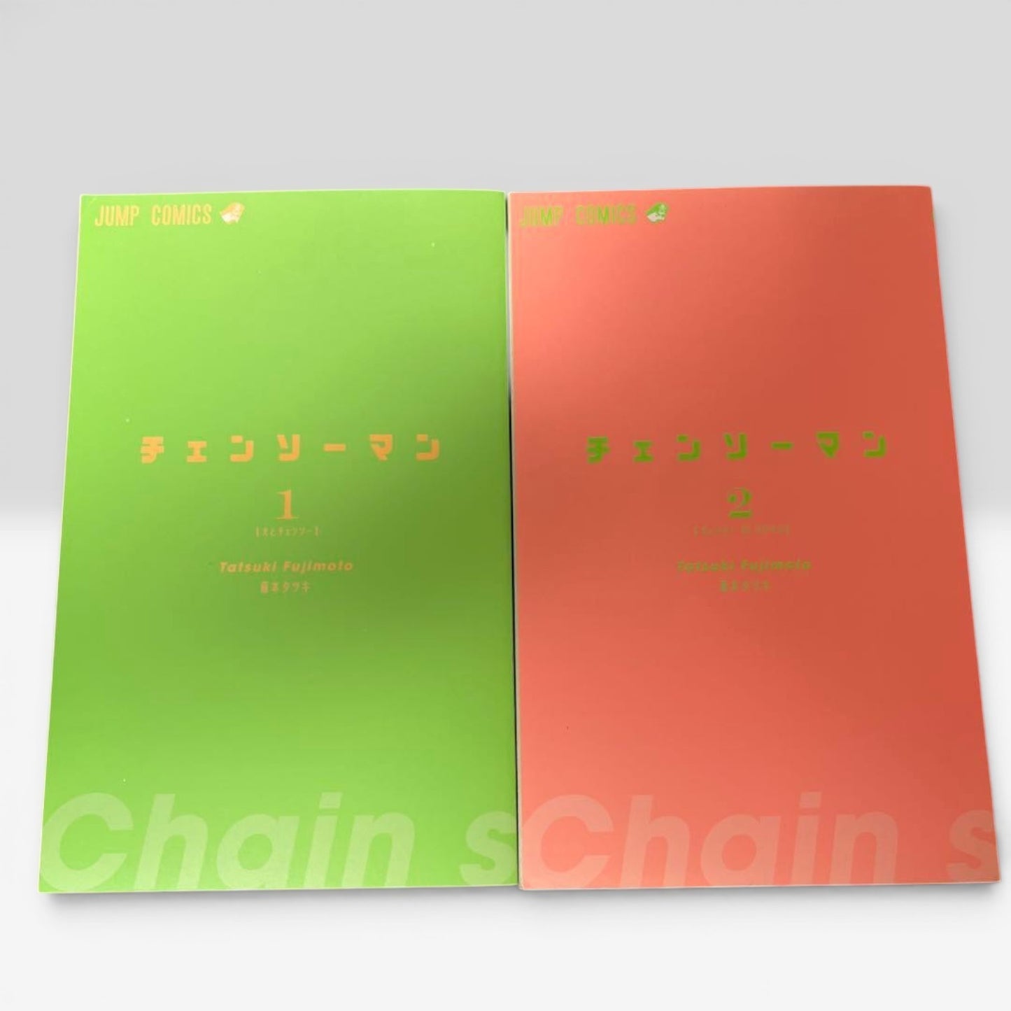 Chainsaw Man Vol. 1 & 2 Japanese Manga Tatsuki Fujimoto 1st Printing