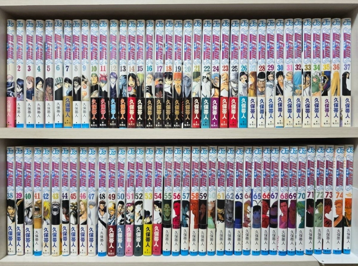 BLEACH Manga Vol. 1-74 Complete Set Japanese Vol. 1-65 First Print Vol. 1 Obi