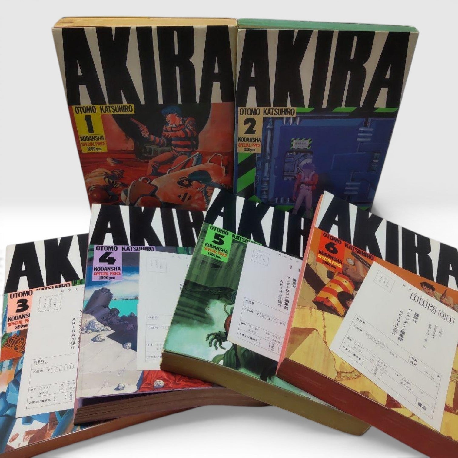 AKIRA Vol.1-6 Complete Set First Print Japanese Manga Katsuhiro Otomo RARE Japan