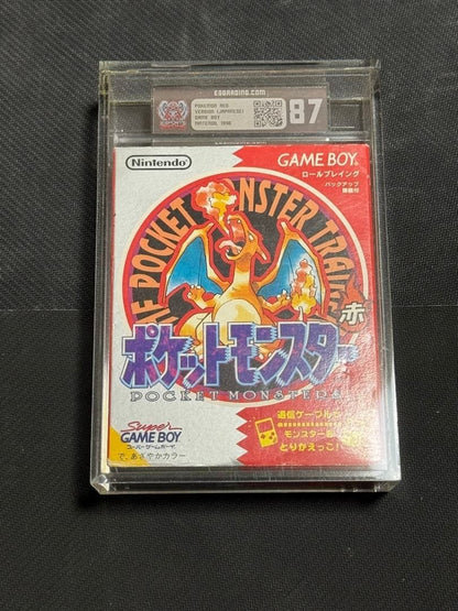 Pokemon Red Version ESG 87 Graded Nintendo Game Boy Japanese 1996