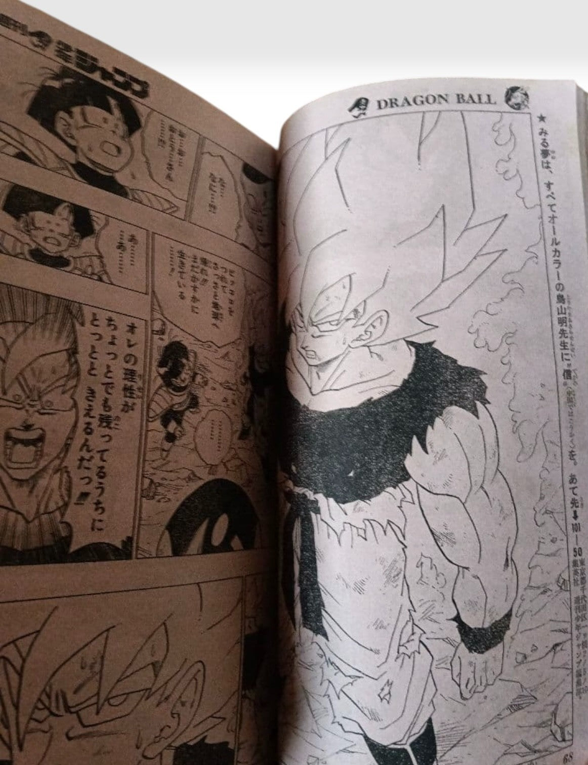 Weekly Shonen Jump 1991 No.15 Dragon Ball Super Saiyan Debut Chapter Japanese