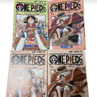 One Piece Vol.2-3 1st Edition 1st Printing 1998 Manga Set Bonus Luffy Card Japan