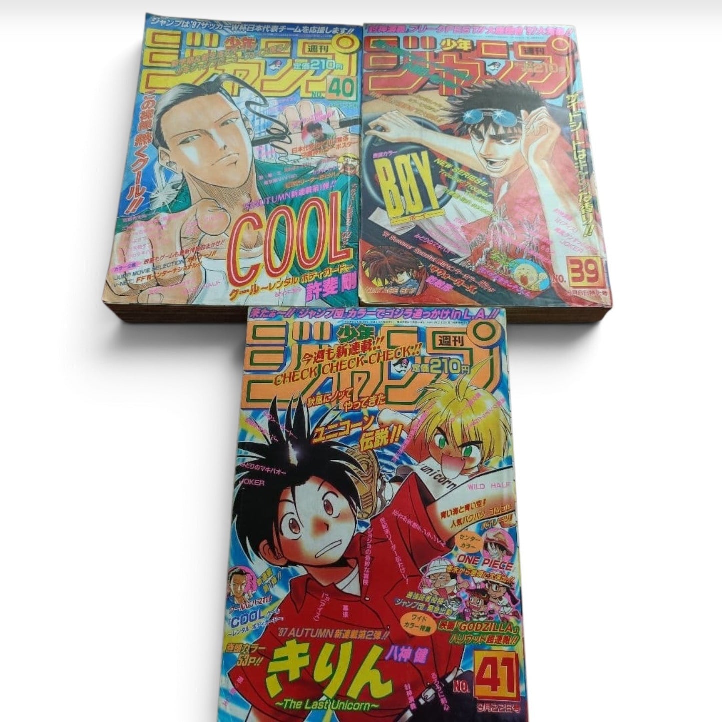 Weekly Shonen Jump 1997 No.39 40 41 42 Set ONE PIECE Kirin Japanese Magazine