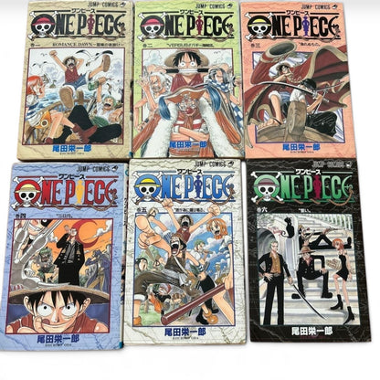One Piece Vol 1-6 All First Print Japanese Manga Set Eiichiro Oda Jump Comics