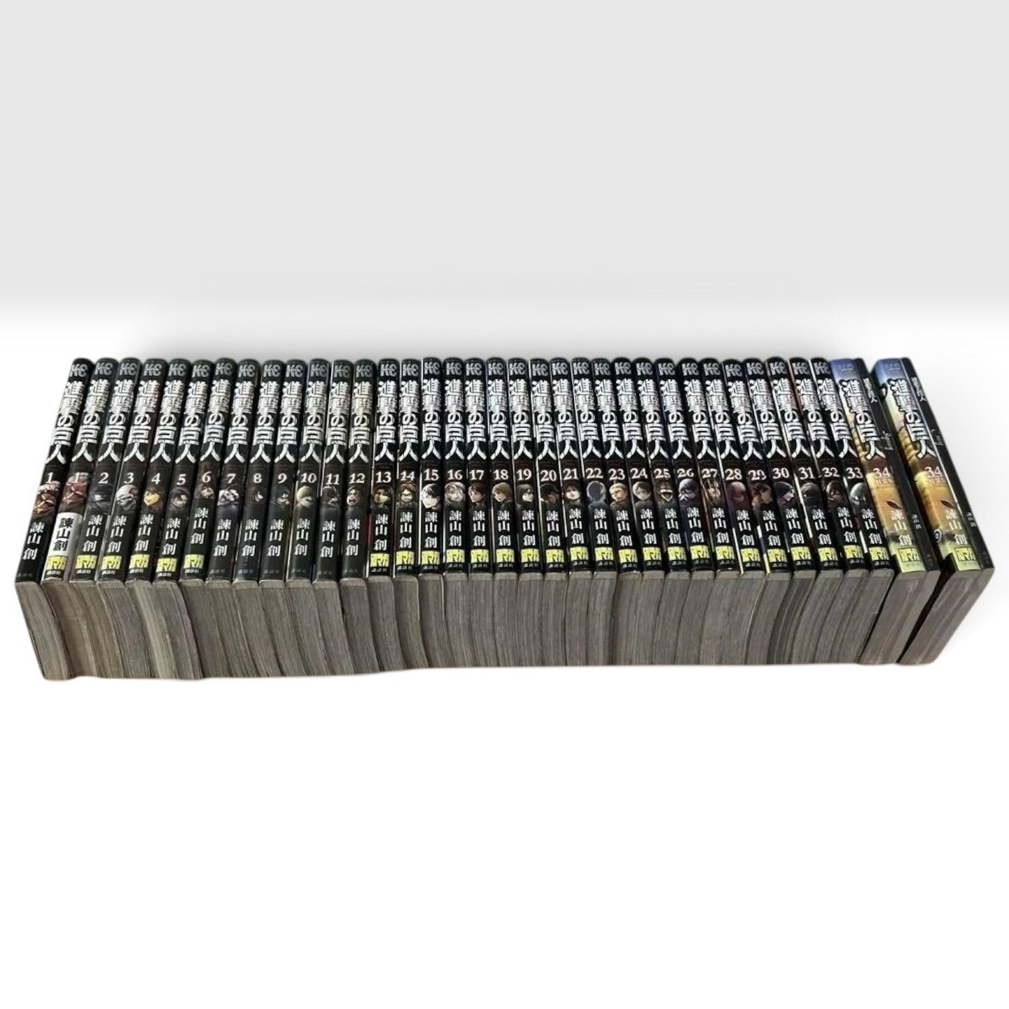 Attack on Titan Vol.1-34 Complete Set All First Edition Hajime Isayama Japan