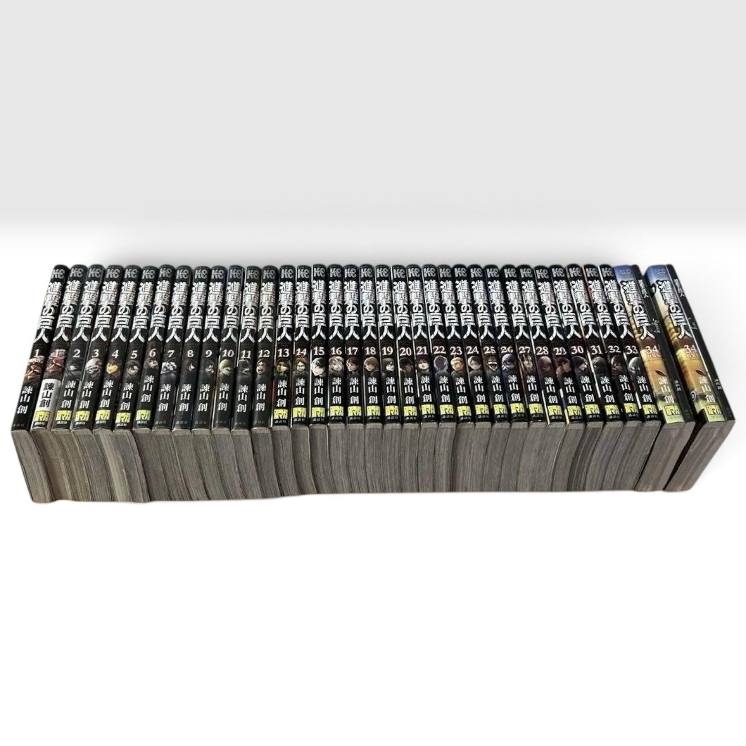 Attack on Titan Vol.1-34 Complete Set All First Edition Hajime Isayama Japan