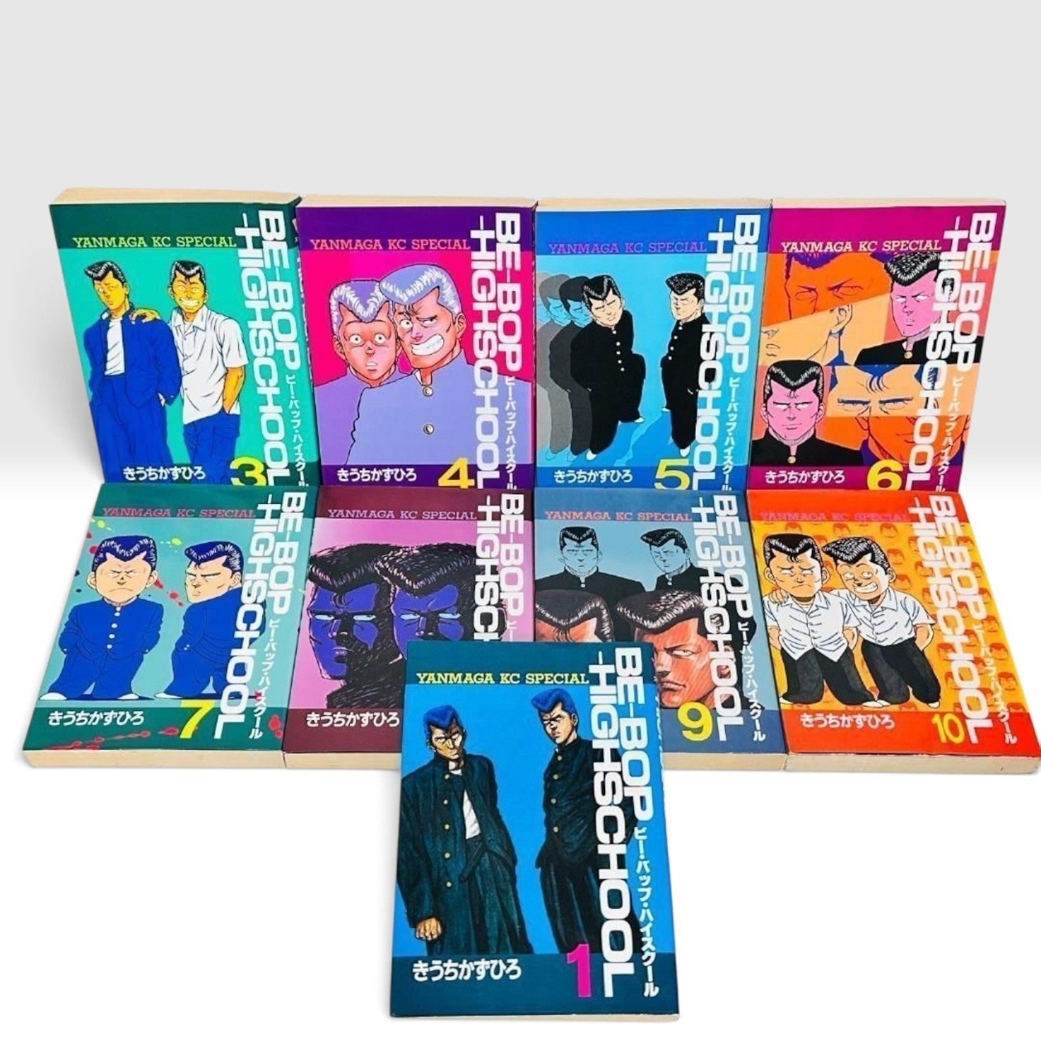 BE-BOP-HIGHSCHOOL Vol. 1 ,3-10 9 Books Set All 1st Edition Japanese Manga Kiuchi