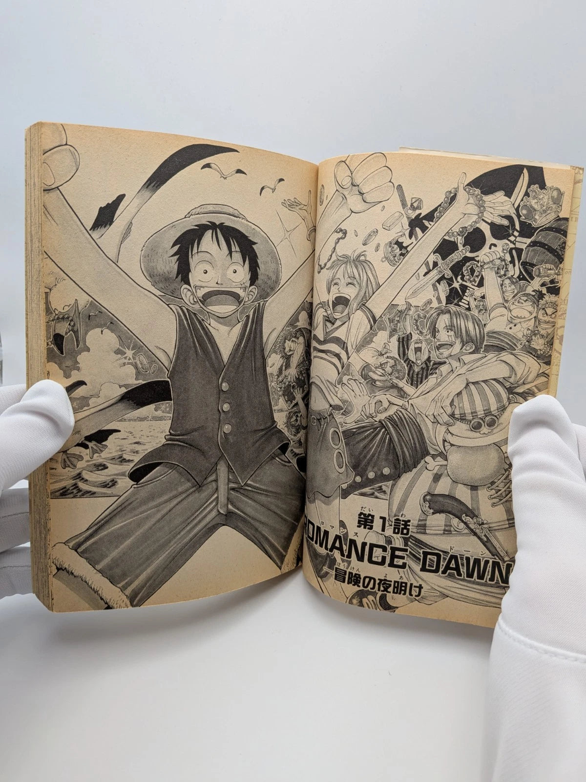 ONE PIECE Vol.1 1st Print Edition 1997 w/ Comic News Manga