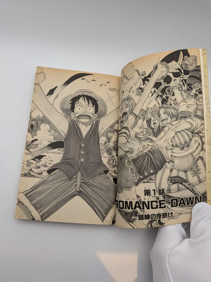 ONE PIECE Vol.1 1st Print Edition 1997 w/ Comic News Manga Eiichiro Oda JAPAN